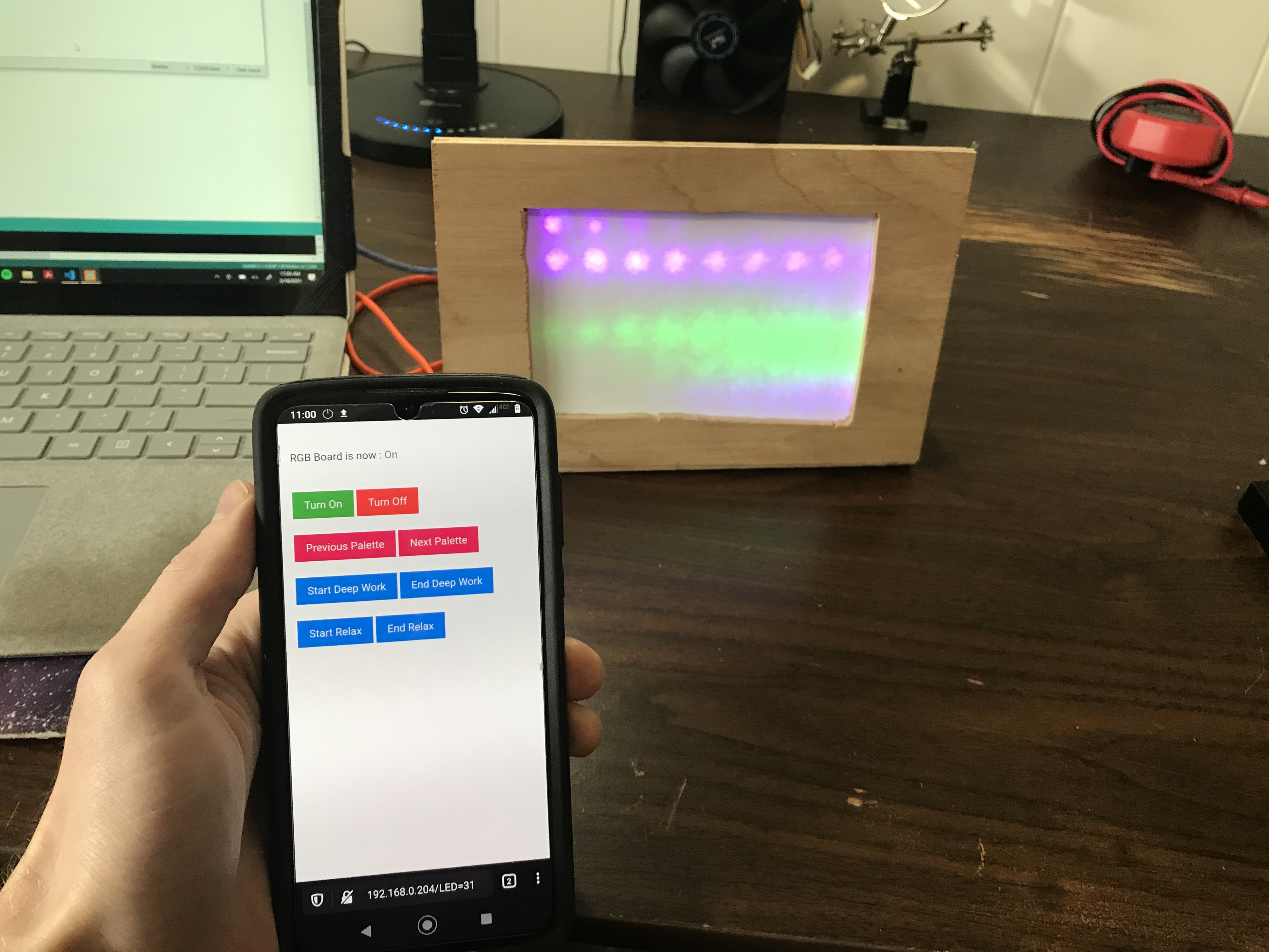 Neopixel Array Color Modes
